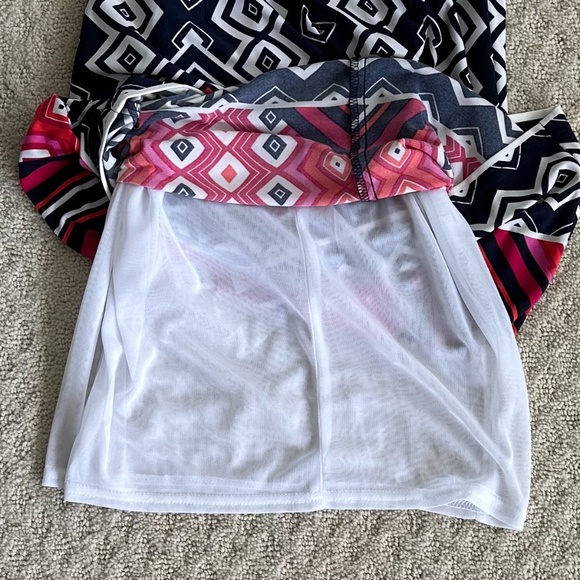 Joseph Ribkoff Abstract Print Sleeveless Sheath Dress Navy/Pink/White Size 4 - Picture 11 of 13